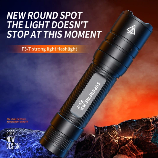 SUPERFIRE F3-T 600 lümen teleskopik Zoom el feneri taktik