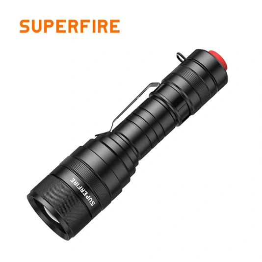 SUPERFIRE F5 1100 lümen zumlanabilir taktik el feneri