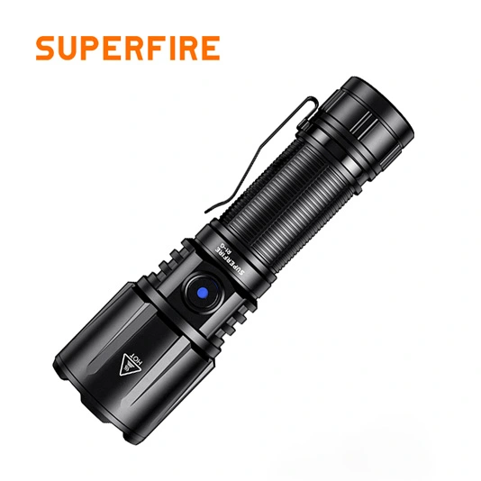 SUPERFIRE R1-G 2300 lümen zumlanabilir yüksek güç USB türleri şarj edilebilir el feneri