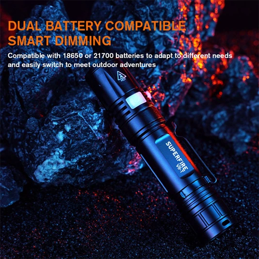 SUPERFIRE V8-T cep Zoom el feneri SOS meşale ışığı