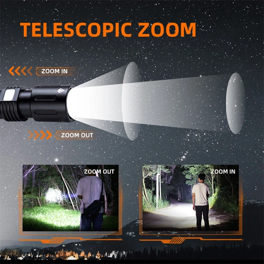 SUPERFIRE X60-T 2000 lümen zumlanabilir LED el feneri