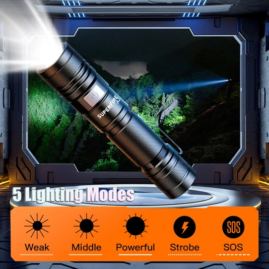 SUPERFIRE A2-P50 500 lümen Mini cep boyutunda el feneri