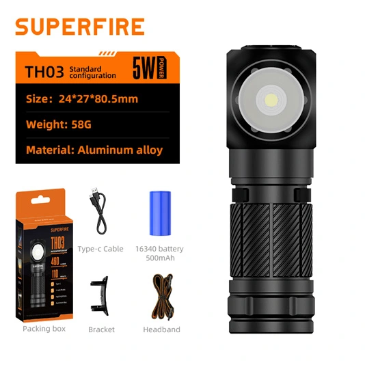 SUPERFIRE TH03 Mini açı el feneri