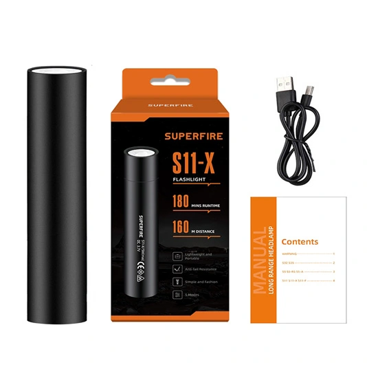 SUPERFIRE S11-X 170 lümen su geçirmez Mini LED el feneri