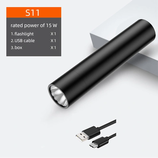 SUPERFIRE S11-P50 900 lümen Mini USB şarj edilebilir el feneri