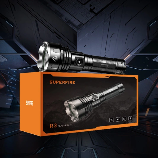SUPERFIRE R3-P90 2000 lümen 36w güç bankası şarj edilebilir el feneri
