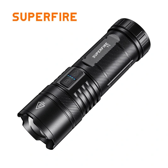 SUPERFIRE Y5 güç bankası ile 1200 lümen 20W şarj edilebilir el feneri