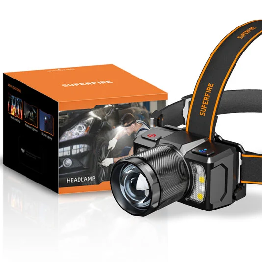 SUPERFIRE HL25 süper parlak şarj edilebilir far