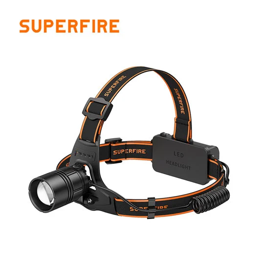 SUPERFIRE HL08 şarj edilebilir Zoom kafa meşale