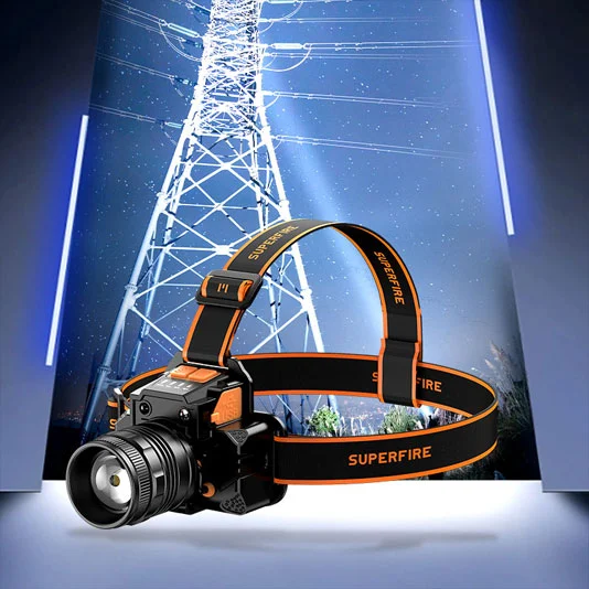 SUPERFIRE HL58 şarj edilebilir yakınlaştırma far