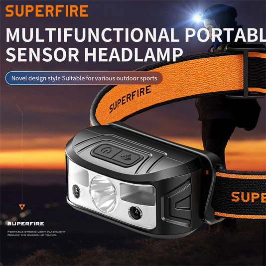 SUPERFIRE HL05-K hafif sensör şarj edilebilir far