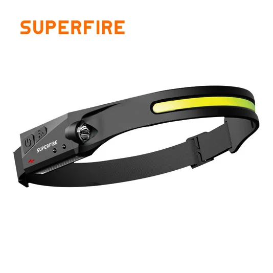 Hareket sensörü ile SUPERFIRE HL65 serisi şarj edilebilir far