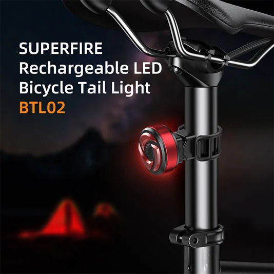 SUPERFIRE BTL02 su geçirmez akıllı bisiklet kuyruk işık