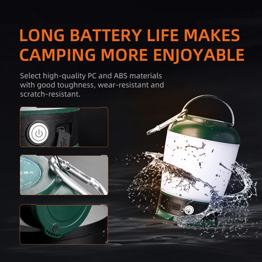 SUPERFIRE 18650 USB LED kamp lambası