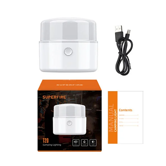 SUPERFIRE T20 USB şarj edilebilir kamp fener