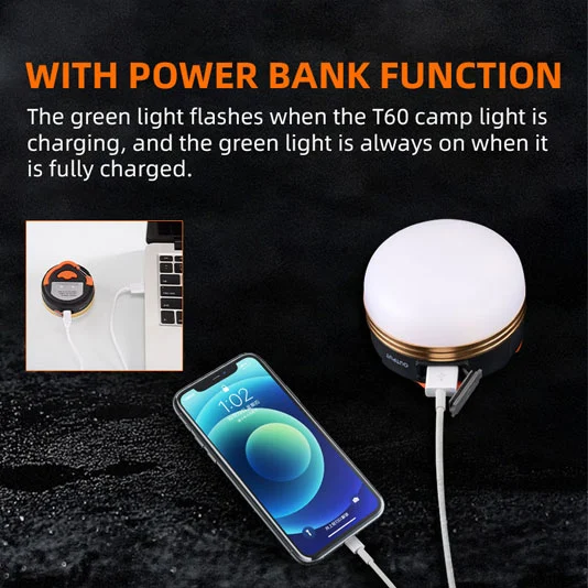 SUPERFIRE T60/T60-A güç bankası kamp ışığı