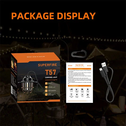SUPERFIRE T57 USB şarj kamp fener