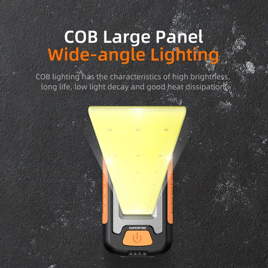 SUPERFIRE G21 şarj edilebilir COB su geçirmez Mini taşınabilir LED İş işık