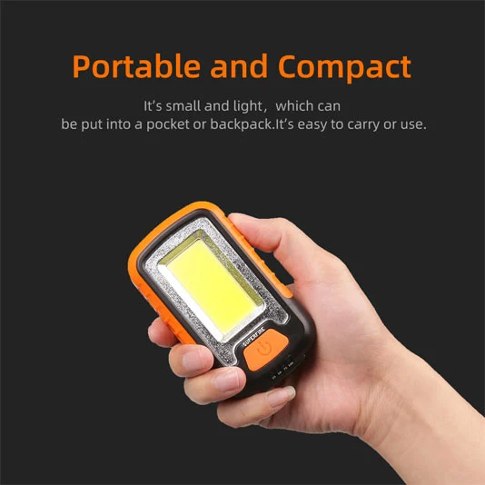 SUPERFIRE G21 şarj edilebilir COB su geçirmez Mini taşınabilir LED İş işık