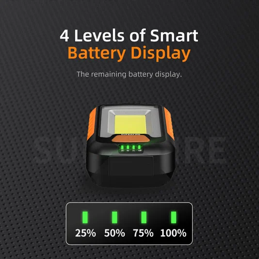 SUPERFIRE G21 şarj edilebilir COB su geçirmez Mini taşınabilir LED İş işık