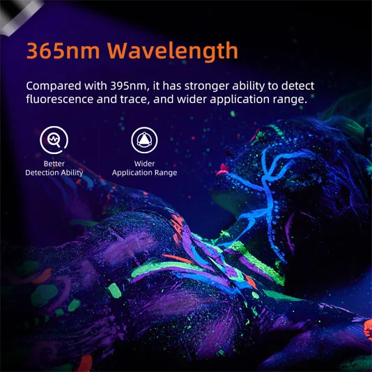 SUPERFIRE Z01 şarj edilebilir 365nm UV meşale