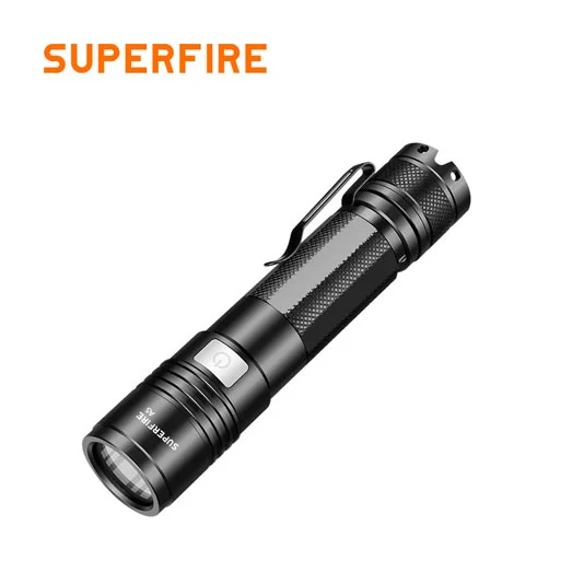 SUPERFIRE A5 Waterproof su geçirmez küçük el siyah UV meşale ışığı