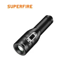 SUPERFIRE D3 güçlü şarj edilebilir su geçirmez dalış el feneri
