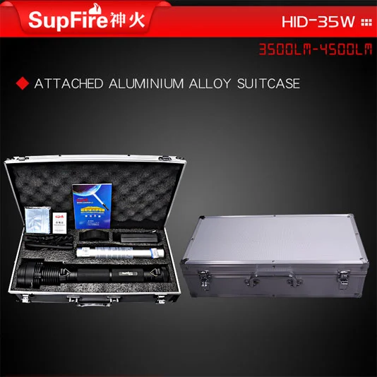 SUPERFIRE HID 35W 3500 lümen küçük HID Xenon el feneri
