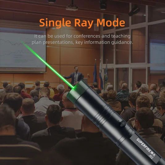 Lazer Pointer ile SUPERFIRE J02 küçük LED şarj edilebilir el feneri