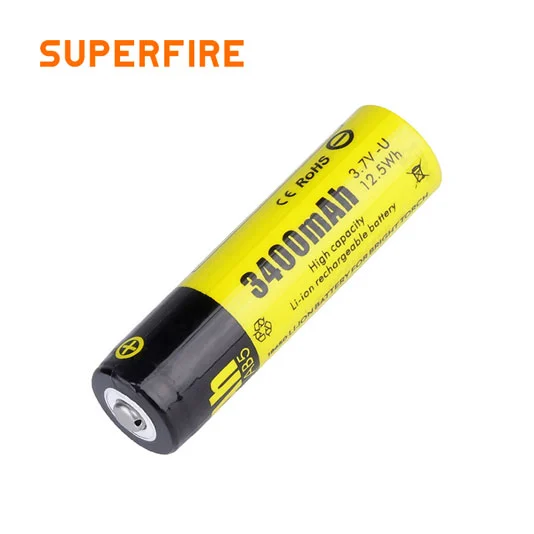 SUPERFIRE AB5 18650 şarj edilebilir lityum pil