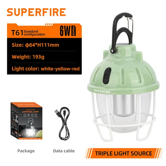 SUPERFIRE T61 LED kamp fener