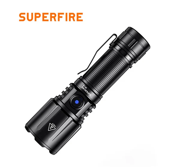 SUPERFIRE R1-G 2300 lümen zumlanabilir yüksek güç USB türleri şarj edilebilir el feneri