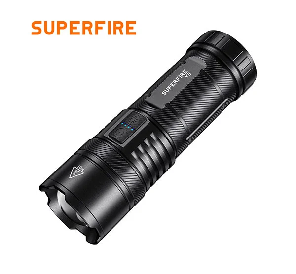 SUPERFIRE Y5 güç bankası ile 1200 lümen 20W şarj edilebilir el feneri