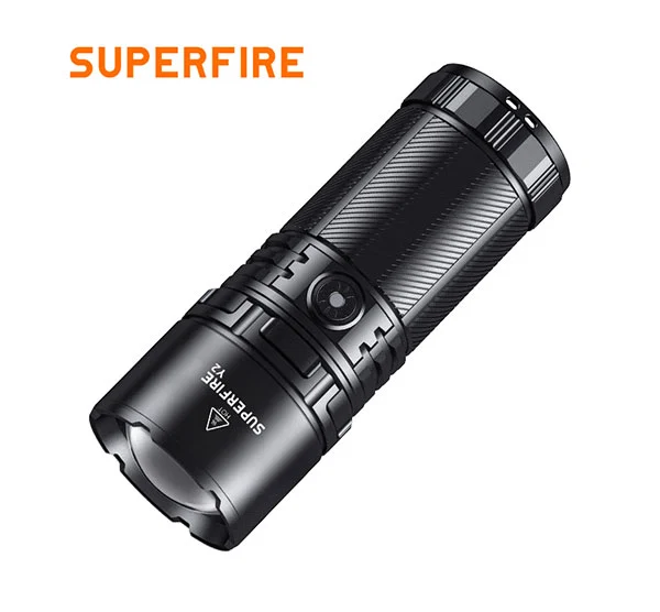 SUPERFIRE Y2 1355 lümen yüksek güç uzun mesafe el feneri şarj edilebilir