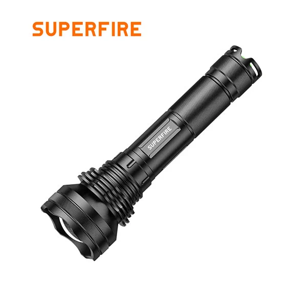 SUPERFIRE L3-P90 2700 lümen 36W zumlanabilir LED şarj edilebilir el feneri