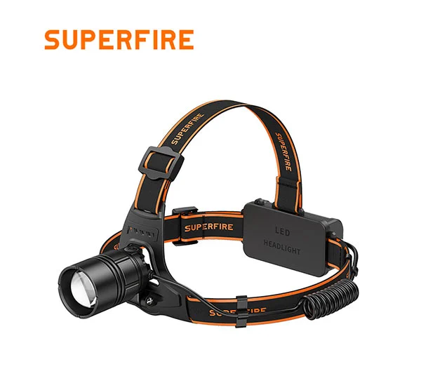 SUPERFIRE HL08 şarj edilebilir Zoom kafa meşale
