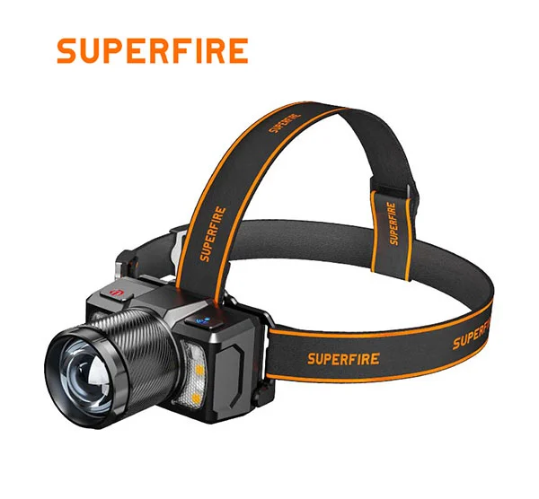 SUPERFIRE HL25 süper parlak şarj edilebilir far