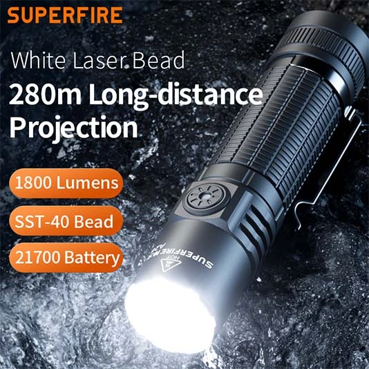 SUPERFIRE A26 yüksek parlaklık el feneri