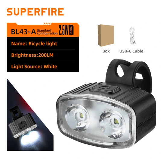 SUPERFIRE BL43 serisi şarj edilebilir bisiklet lambası