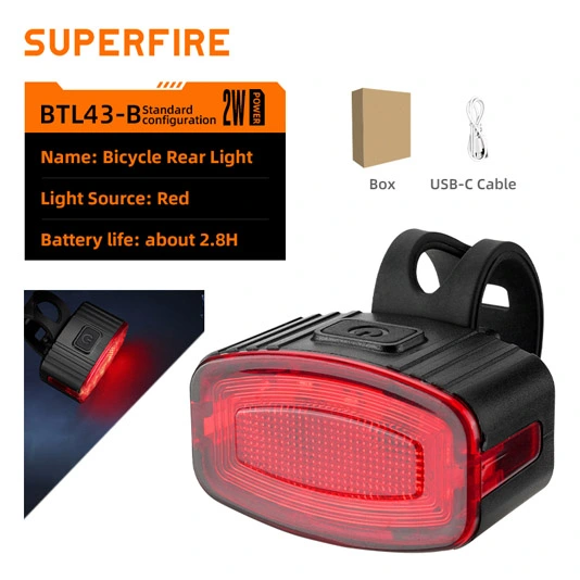 SUPERFIRE BL43 serisi şarj edilebilir bisiklet lambası