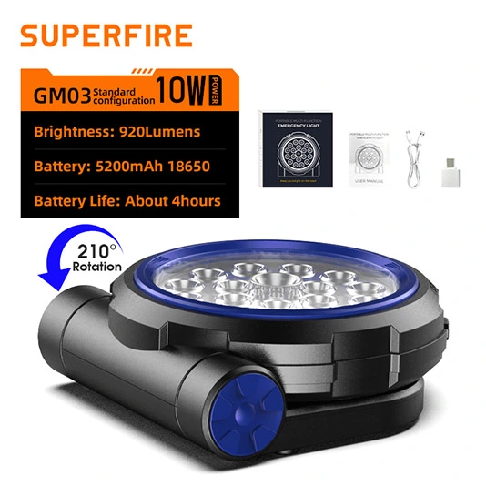 SUPERIFER GM03 çok fonksiyonlu çalışma ışığı