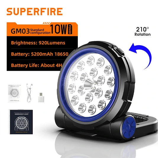 SUPERIFER GM03 çok fonksiyonlu çalışma ışığı