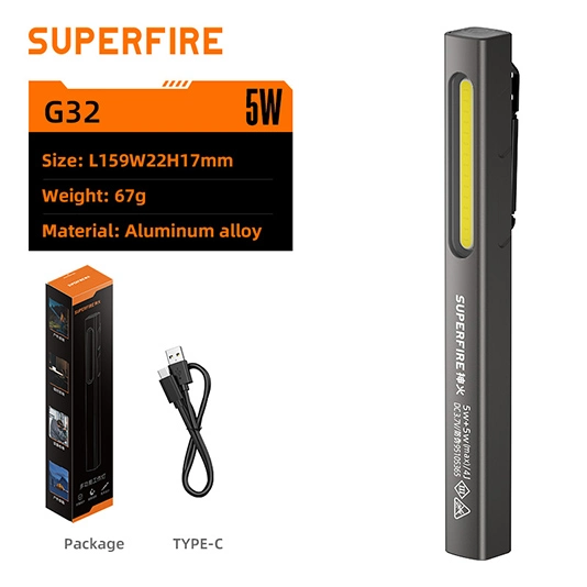 SUPERFIRE G32 taşınabilir çalışma ışığı