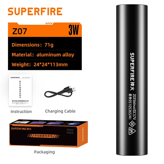 SUPERIFER Z07 395nm UV el feneri