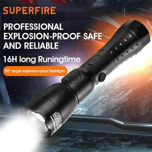 SUPERFIRE EP03 profesyonel patlamaya dayanıklı aydınlatma