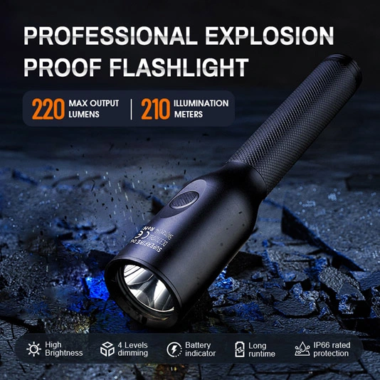 SUPERFIRE yeni D6 patlamaya dayanıklı LED el feneri