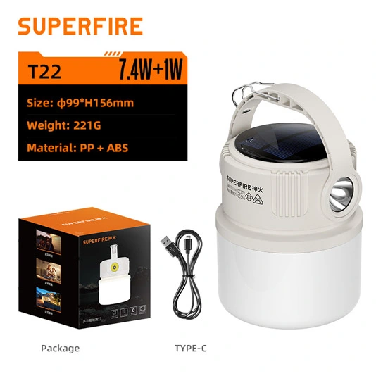 SUPERIFER T22 çok fonksiyonlu kamp lambası
