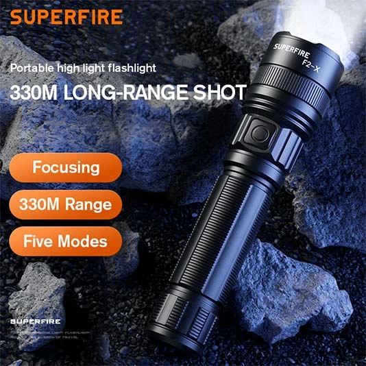 SUPERFIRE F2-X yakınlaştırılabilir Flahlight
